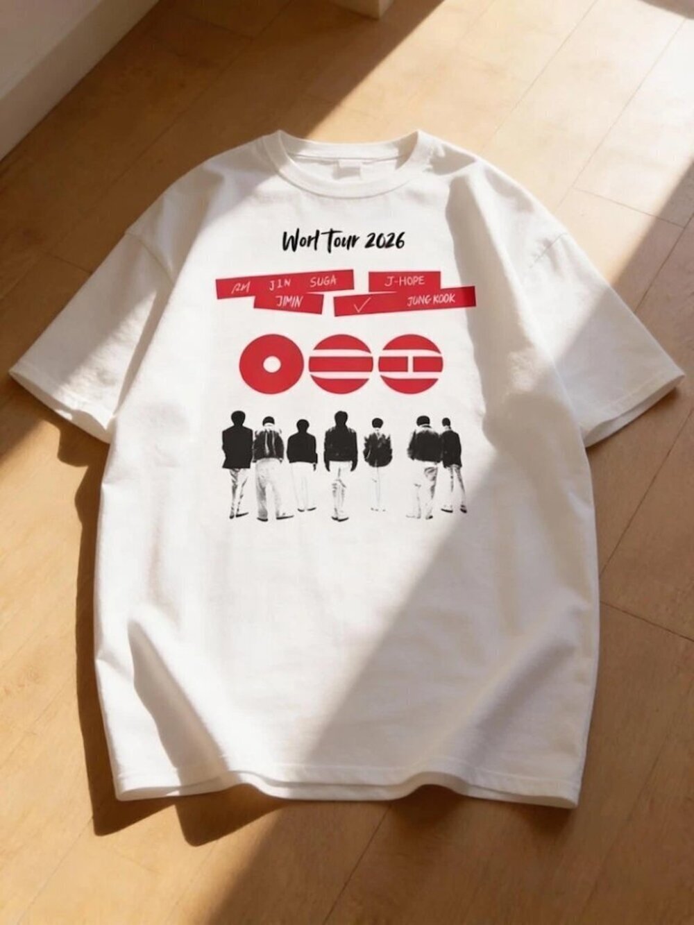 BTS World Tour 2026 T-Shirt, Minimalist K-Pop Army Concert Tee